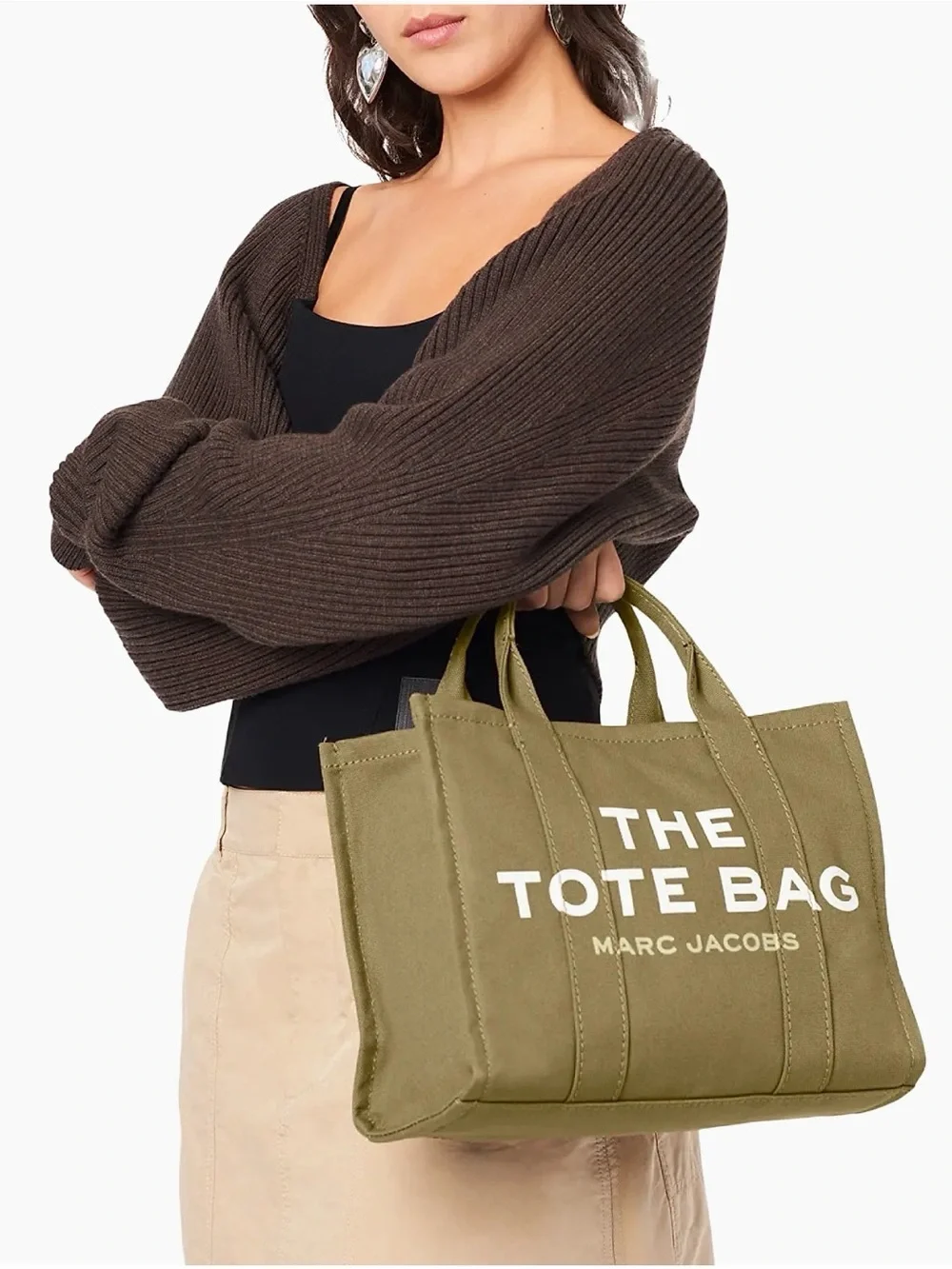 Marc Jacobs-Slate Green Canvas Tote- Medium